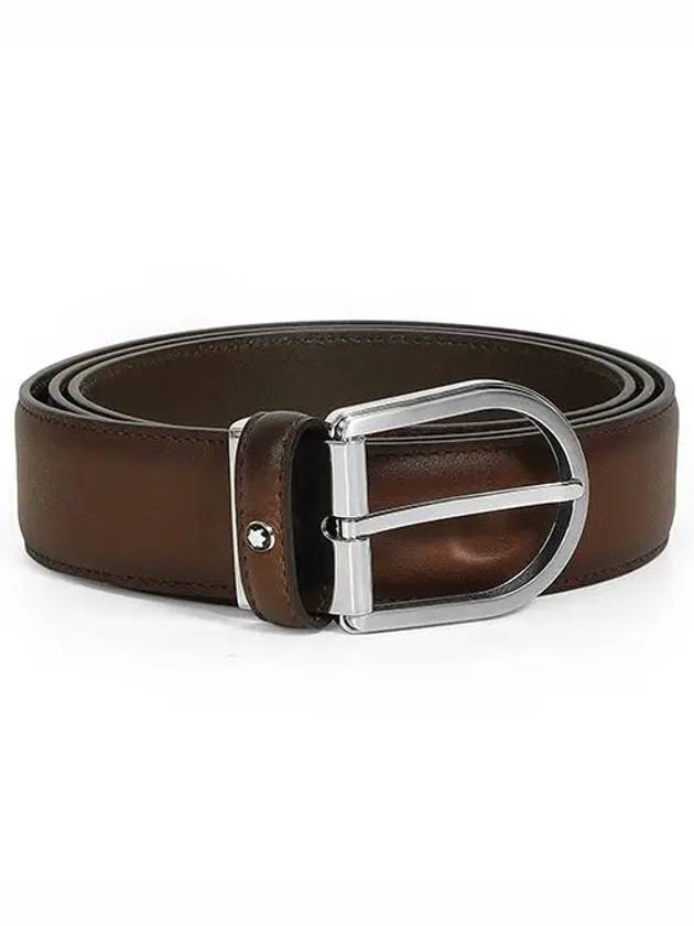 Round Buckle Cutting Business Belt Brown - MONTBLANC - BALAAN 3