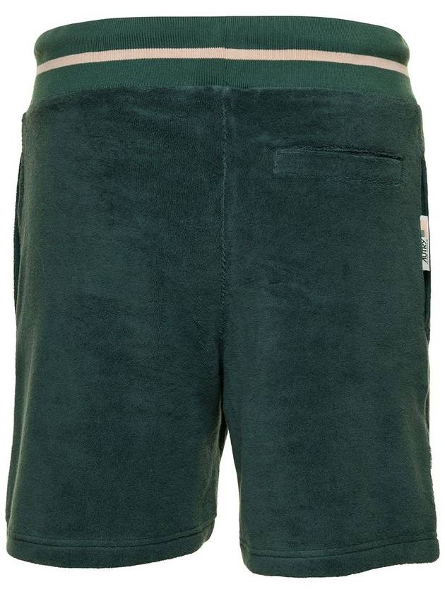 Green Bermuda Shorts With Drawstring And Staple X Logo Detail In Jersey Man - AUTRY - BALAAN 2