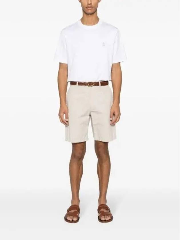 Logo Cotton Short-Sleeved T-Shirt White - BRUNELLO CUCINELLI - BALAAN 6