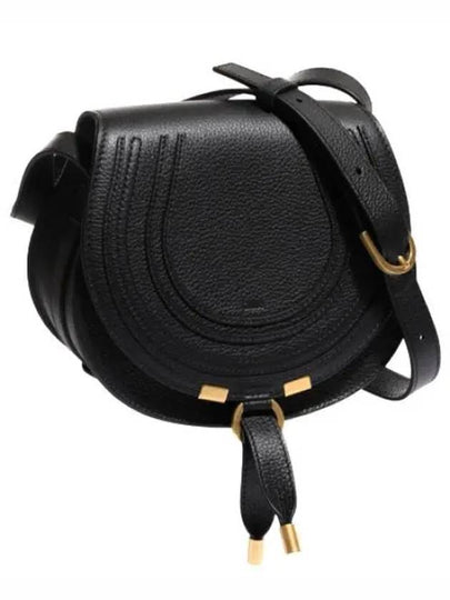 Marcie Saddle Small Grained Leather Cross Bag Black - CHLOE - BALAAN 2