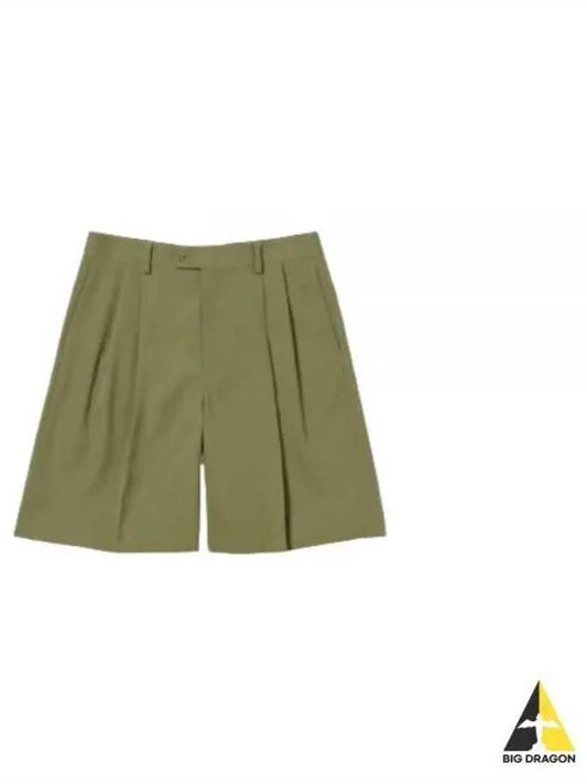 LIGHT WOOL MAX GABARDINE SHORTS KHAKI A24SP04MG light wool max gabardine shorts - AURALEE - BALAAN 1