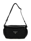 Triangle Logo Plaque Puffer Cross Bag Black - PRADA - BALAAN 2