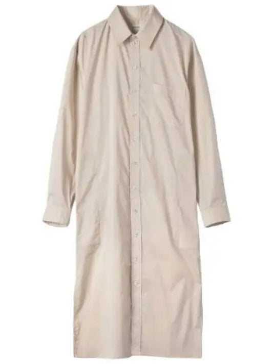 Button front long shirt dress ivory - LEMAIRE - BALAAN 1