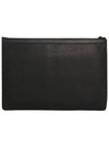 Bollis Large Recycled Leather Clutch Bag Black - BALLY - BALAAN 3