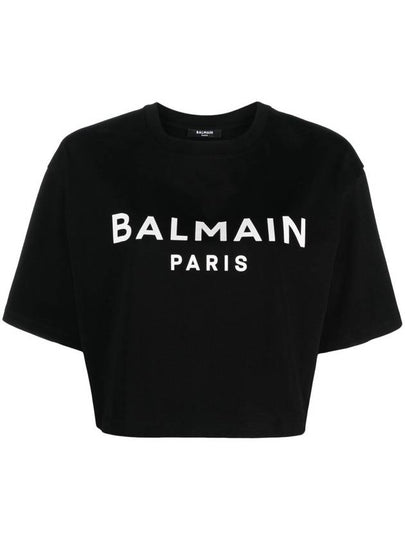 Logo Print Boxy Short Sleeve T-Shirt Black - BALMAIN - BALAAN 2