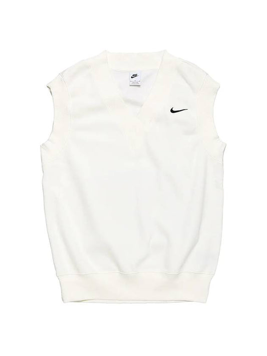 Sportswear Phoenix Fleece Oversized Vest White - NIKE - BALAAN 1