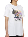 Zewel Print Cotton Short Sleeve T-Shirt White - ISABEL MARANT - BALAAN 6