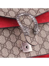 Dionysus GG Supreme Chain Small Canvas Shoulder Bag Beige Red - GUCCI - BALAAN 3