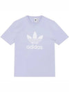 Trefoil Short Sleeve T-Shirt Purple - ADIDAS - BALAAN 3