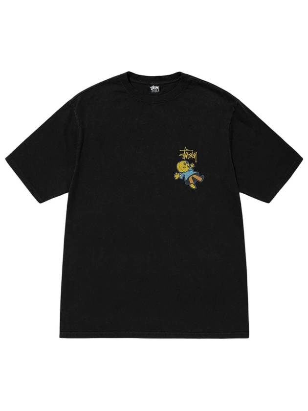 Dolly Pigment Dyed T Shirt Black Men - STUSSY - BALAAN 2