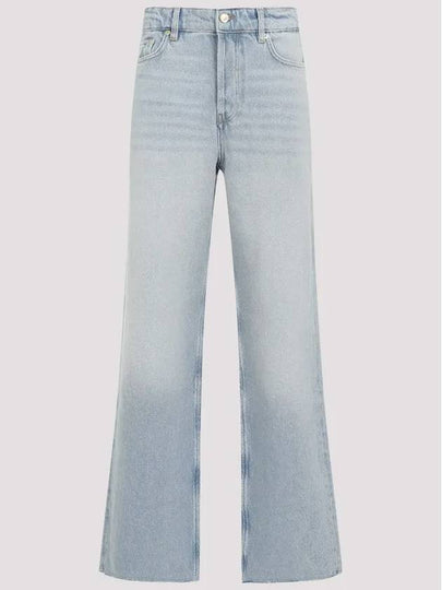 Overdyed Heavy Izey Straight Jeans Light Blue - GANNI - BALAAN 2