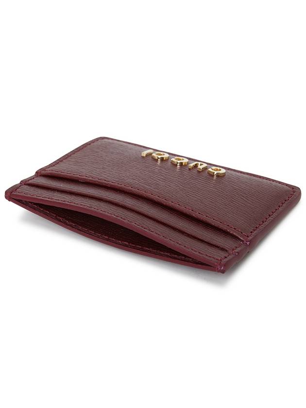 Script Logo Leather Card Wallet Red - GUCCI - BALAAN 5