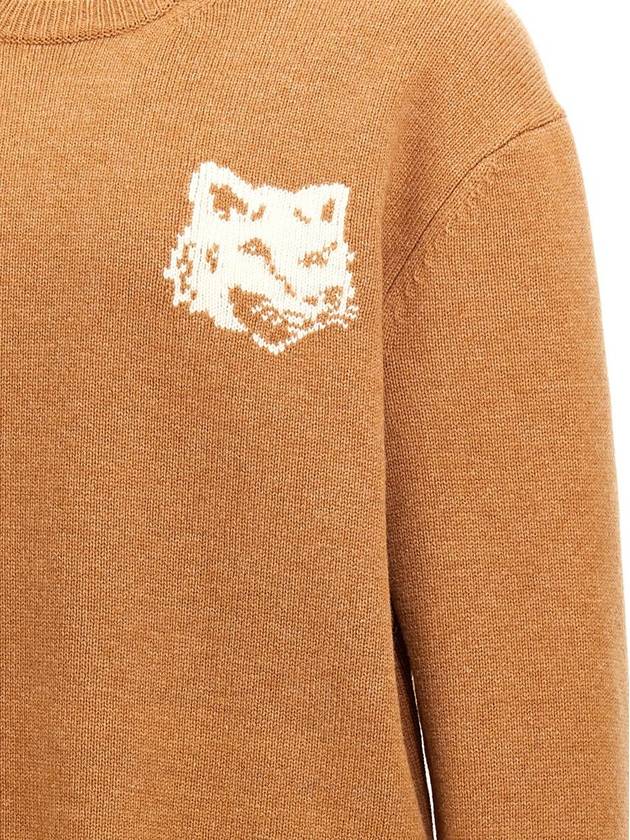 Fox Head Knit Top Sequoia - MAISON KITSUNE - BALAAN 5