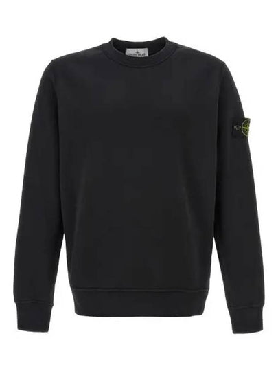 Compass Patch Cotton Sweatshirt Black - STONE ISLAND - BALAAN 2