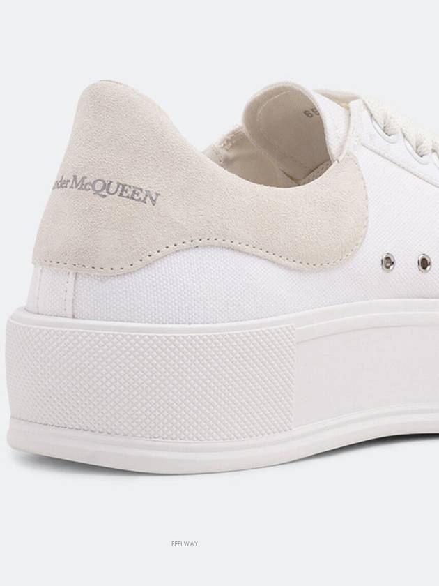 Deck Lace-up Plimsoll Low-top Sneakers White - ALEXANDER MCQUEEN - BALAAN 6