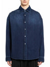 Anagram Denim Long Sleeve Shirt Blue - LOEWE - BALAAN 2