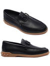 V Logo Leather Loafers Black - VALENTINO - BALAAN 2