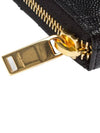 Matelasse Monogram Zipper Around Long Wallet Black - SAINT LAURENT - BALAAN 5