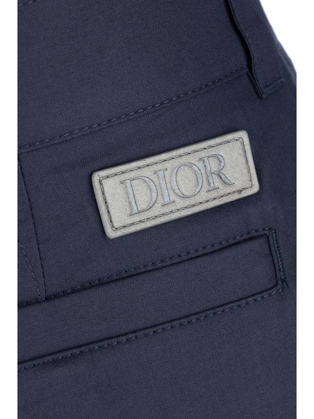 Cotton Silk Slacks Navy - DIOR - BALAAN 4