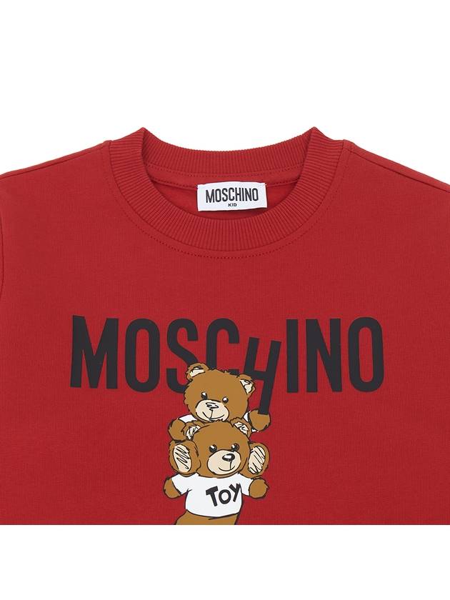 Kids brushed sweatshirt H6F05R LCA43 50307 Adults can wear - MOSCHINO - BALAAN 3