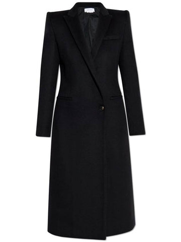 Alexander McQueen Wool Coat, Women's, Black - ALEXANDER MCQUEEN - BALAAN 1