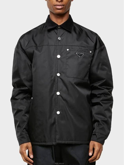 Re Nylon Long Sleeves Shirt Black - PRADA - BALAAN 2