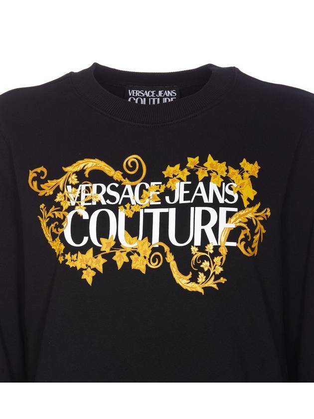 Versace Jeans Couture Crewneck Cotton Sweatshirt With Printed Logo - VERSACE - BALAAN 4