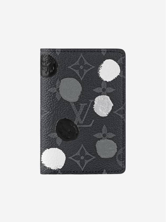 Yayoi Kusama Pocket Organizer Black Silver - LOUIS VUITTON - BALAAN.