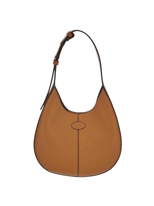 DI Logo Debossed Shoulder Bag Brown - TOD'S - BALAAN 1