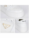 Downtown Bold Leather Low Top Sneakers White - PRADA - BALAAN 6