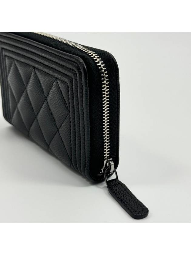 Domestic Boy zipper card wallet black caviar AP4018 B16895 94305 - CHANEL - BALAAN 3