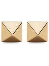 Metal Rockstud Earrings Gold - VALENTINO - BALAAN.