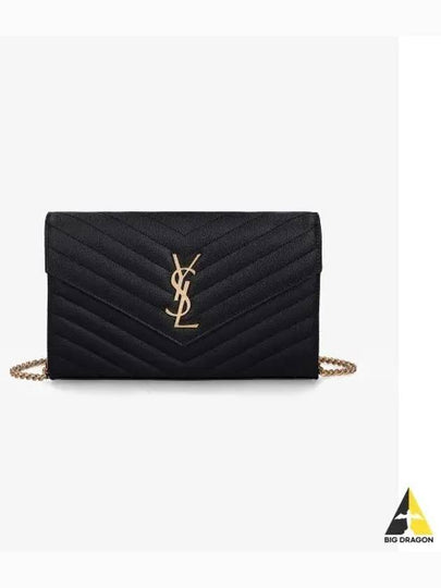 Monogram Matelasse Chain Shoulder Bag Black - SAINT LAURENT - BALAAN 2