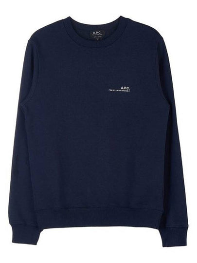 Men's Item Logo Sweatshirt Navy - A.P.C. - BALAAN 2