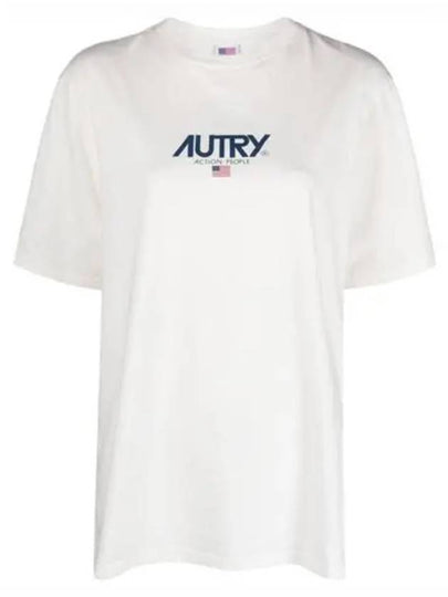 Iconic Logo Crew Neck Short Sleeve T-Shirt White - AUTRY - BALAAN 2