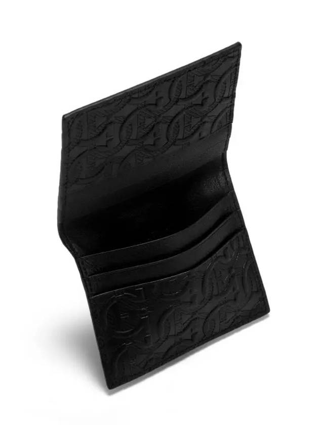 Embossed Logo Flap Gancini Card Wallet Black - SALVATORE FERRAGAMO - BALAAN 4