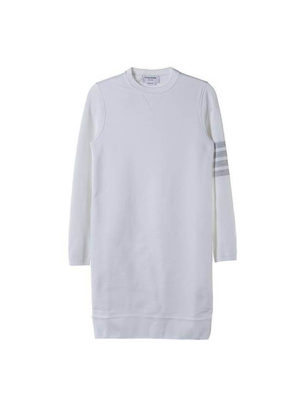 Classic sweater short dress white - THOM BROWNE - BALAAN 1