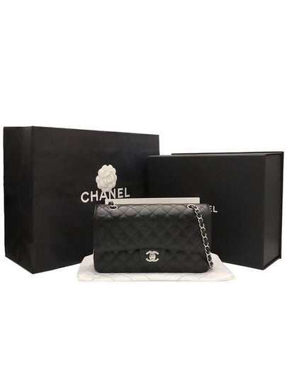 Black Caviar Silver Chain Classic Medium Flap Shoulder Bag A01112 - CHANEL - BALAAN 2