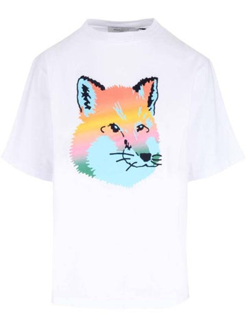 Women's Big Fox Head Short Sleeve T-Shirt White - MAISON KITSUNE - BALAAN 1