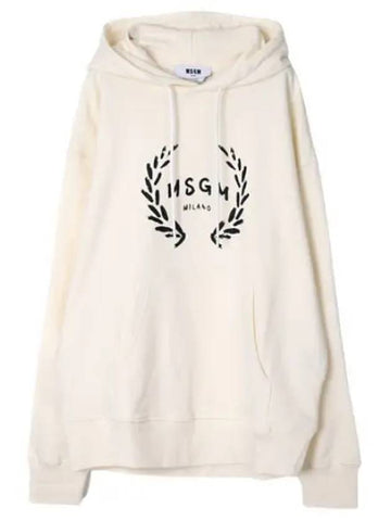 logo print hooded sweatshirt - MSGM - BALAAN 1