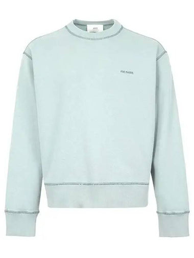 Fade Out Sweatshirt Blue - AMI - BALAAN 1