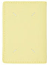 Stitched Bi-Fold Leather Card Wallet Lemon - MAISON MARGIELA - BALAAN 1