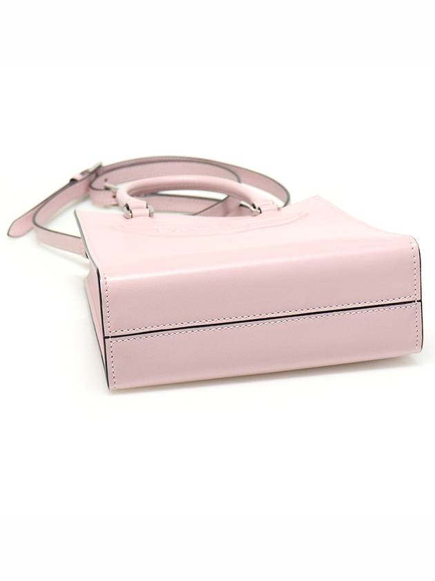 1BA333 Pink Soft Calfskin Silver Embossed Logo Cross 2WAY - PRADA - BALAAN 5