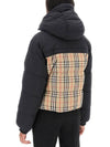 Women's Vintage Check Crop Reversible Padding Black Archive Beige - BURBERRY - BALAAN 4