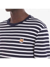 Fox Head Patch Regular Marin Long Sleeve T Shirt Navy Stripes - MAISON KITSUNE - BALAAN 3