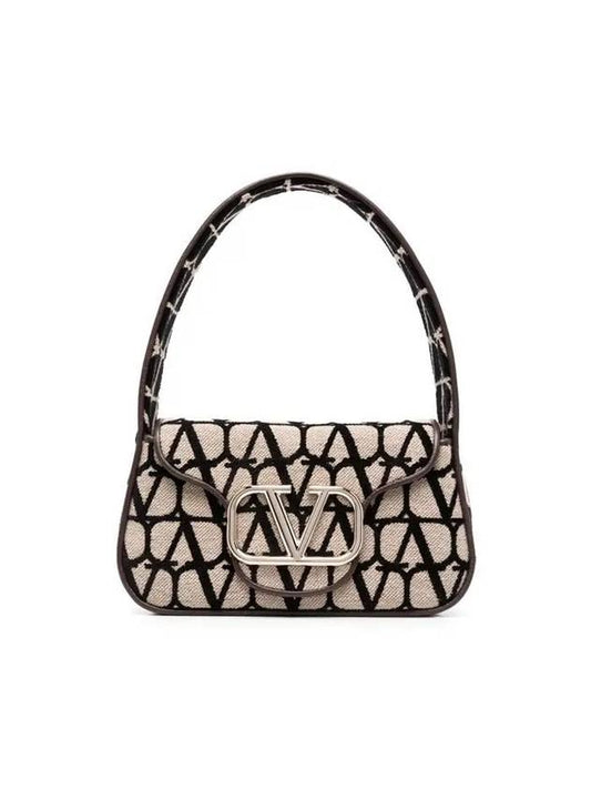 V Monogram Shoulder Bag Beige - VALENTINO - BALAAN 1