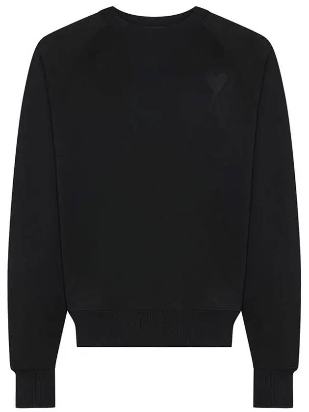 Big Heart Logo Sweatshirt Black - AMI - BALAAN 2