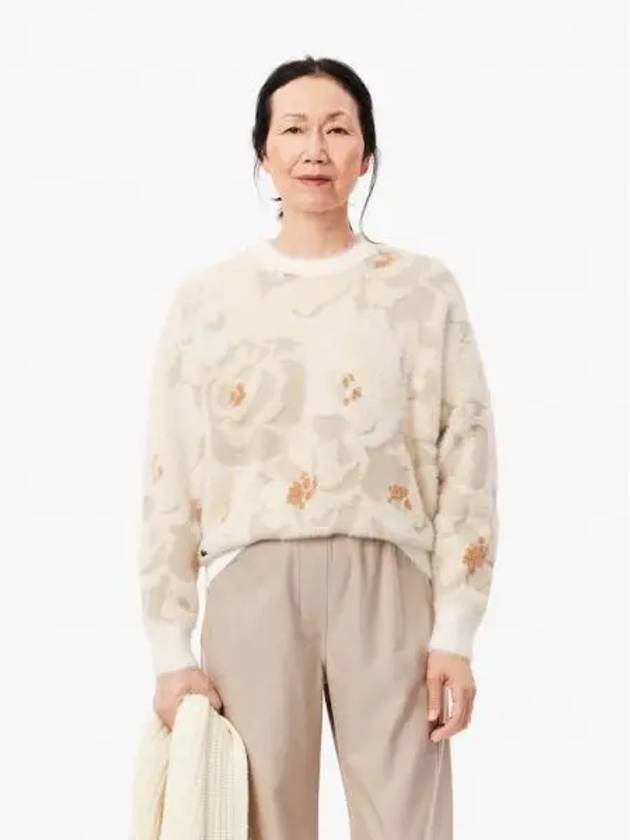 Women s Flower Jacquard Intasha Sweater AF2587 54N ID2 Domestic Product GQ2N24092437982 - LACOSTE - BALAAN 1