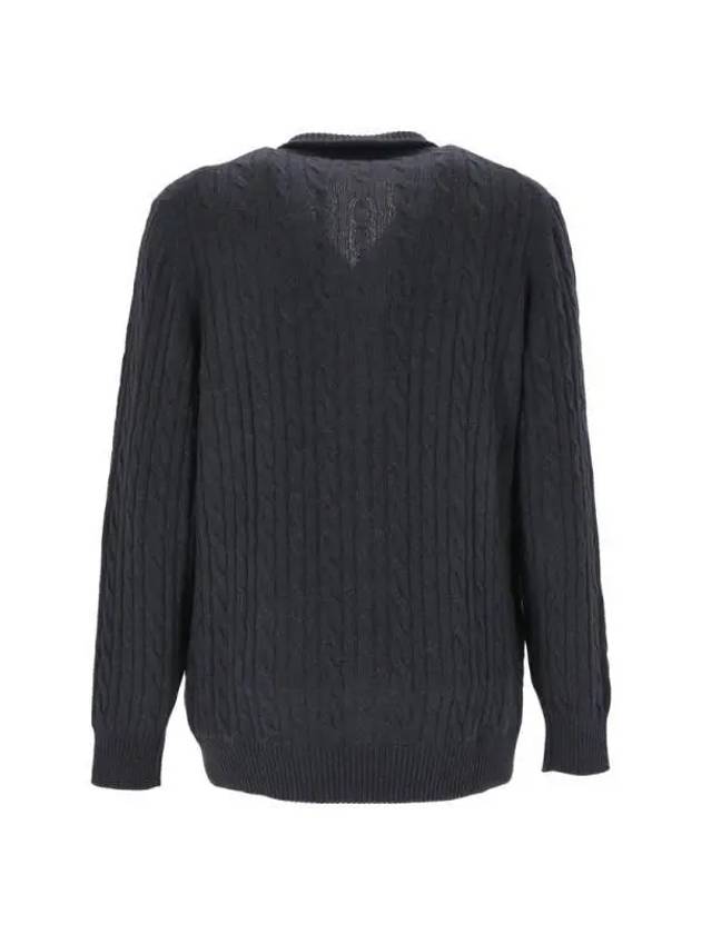 Baby cashmere knit top dark blue - LORO PIANA - BALAAN 4