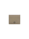 CD Icon Grained Calfskin Card Wallet Beige - DIOR - BALAAN 1